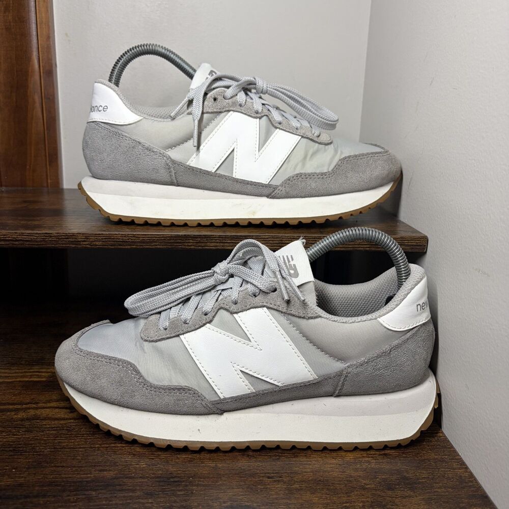 New Balance 237 WS237NM Gray White Gum Suede Sneakers Womens 8
